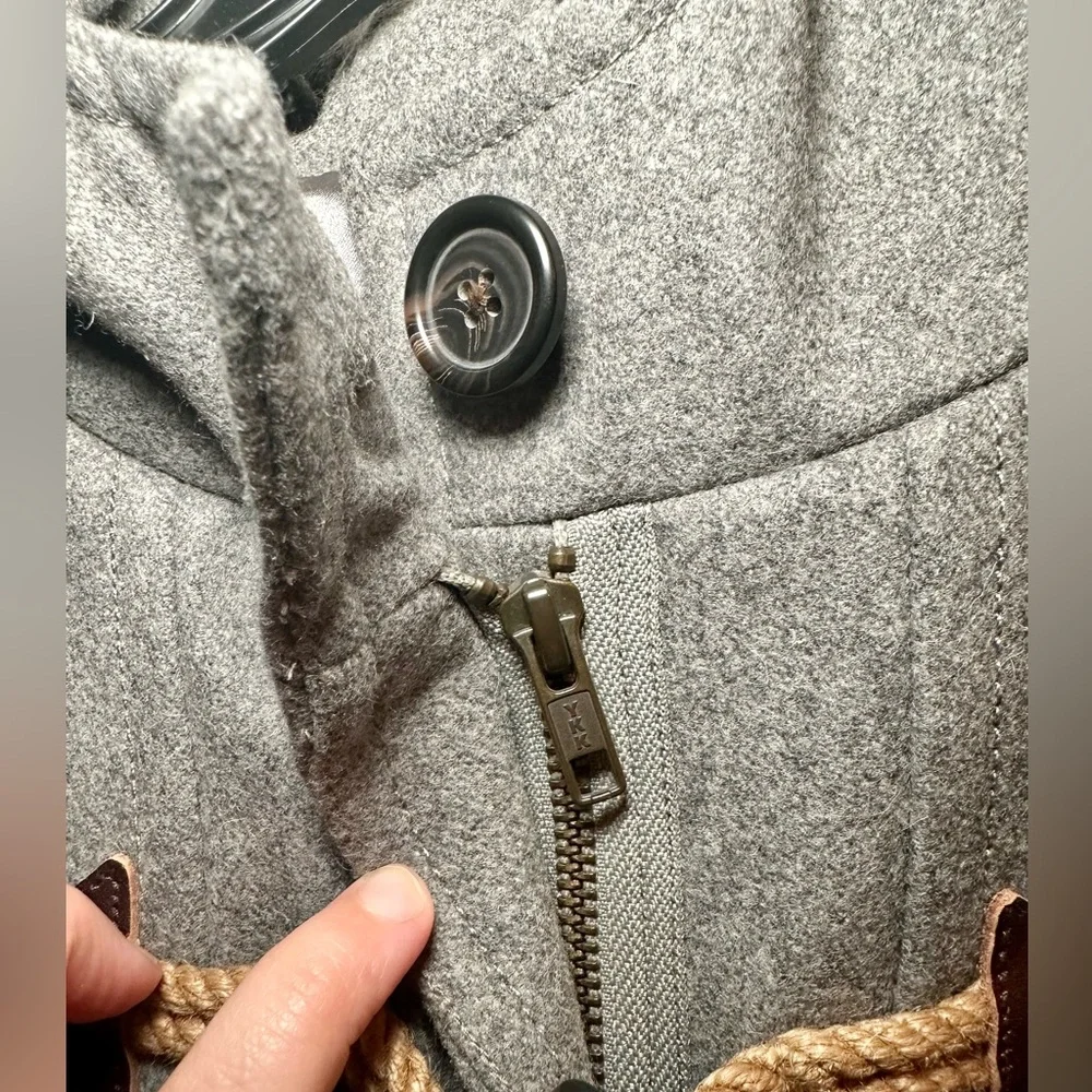 J. Crew gray classic duffle coat with toggles Size 12 - Picture 7 of 16
